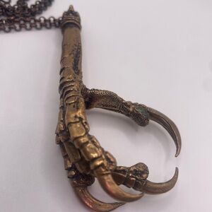 Bronze Raven Claw Necklace